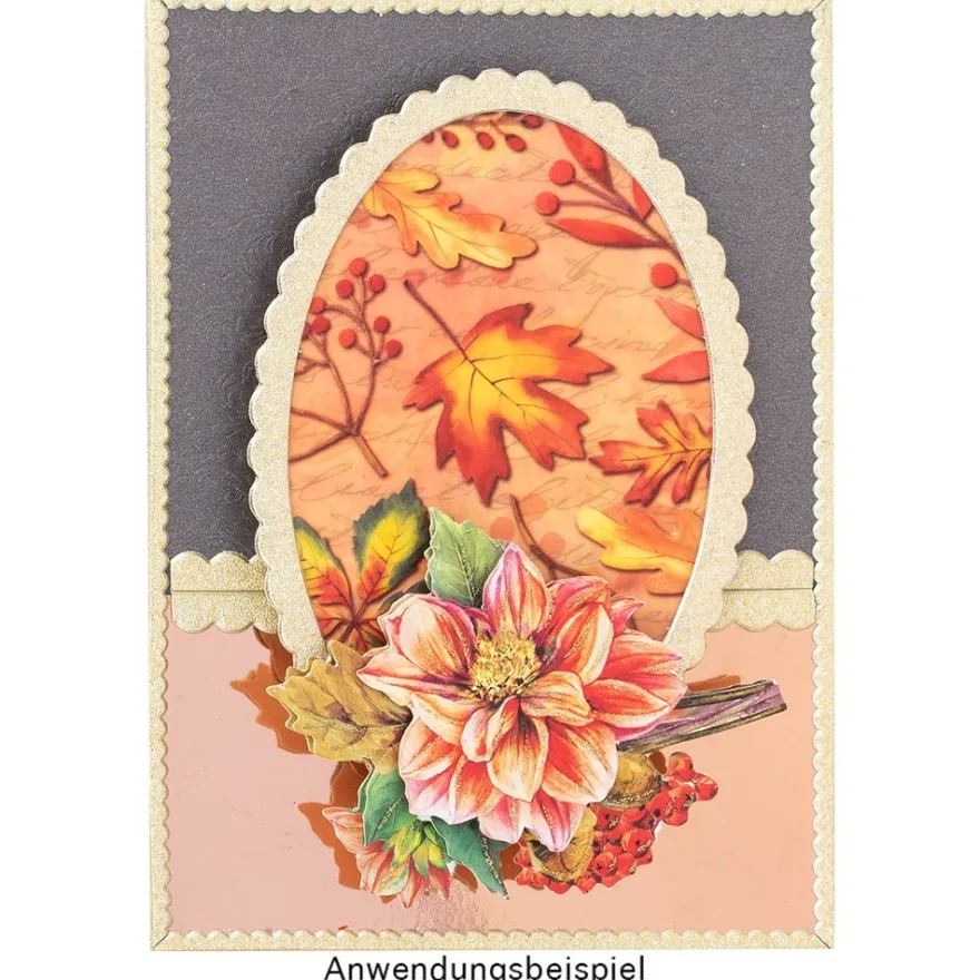 Motiv-Transparentpapiere Deluxe, Herbst- & Winter-Floristik, DIN A4, versch. Designs, 10 Bogen