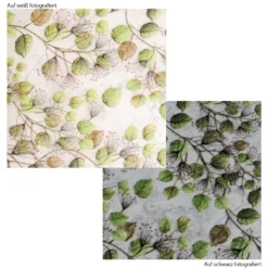 Motiv-Transparentpapiere Deluxe, Edle Blattornamentik, DIN A4, versch. Designs, 10 Bogen