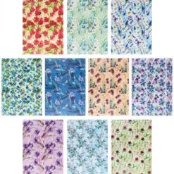 Motiv-Transparentpapiere Deluxe, Frühlingsblumen, DIN A4, versch. Designs, geprägt, 10 Bogen