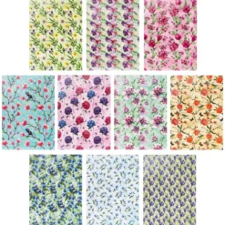 Motiv-Transparentpapiere Deluxe, Frühjahrsblumen, DIN A4, versch. Designs, geprägt, 10 Bogen