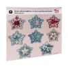 Motiv-Windradfolien, Perlmutt-Mosaik-Optik, Winterblumen, 28cm x 26,5cm, 8 Designs, 8 Stück