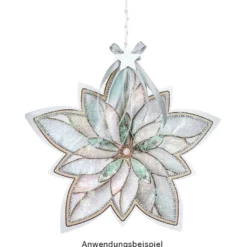 Motiv-Windradfolien, Perlmutt-Mosaik-Optik, Winterblumen, 28cm x 26,5cm, 8 Designs, 8 Stück