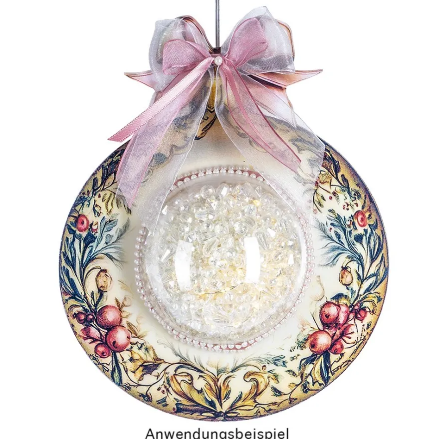 Motiv-Windradfolien, Weihnachtskugeln 3, 19,3cm x 23,3cm, 500µ, 2 Designs, 8 Stück