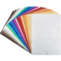 Naturpapiere, Design 3, DIN A4, 150 g/m², versch. Farben, handgemacht, veredelt, geprägt, 24 Bogen