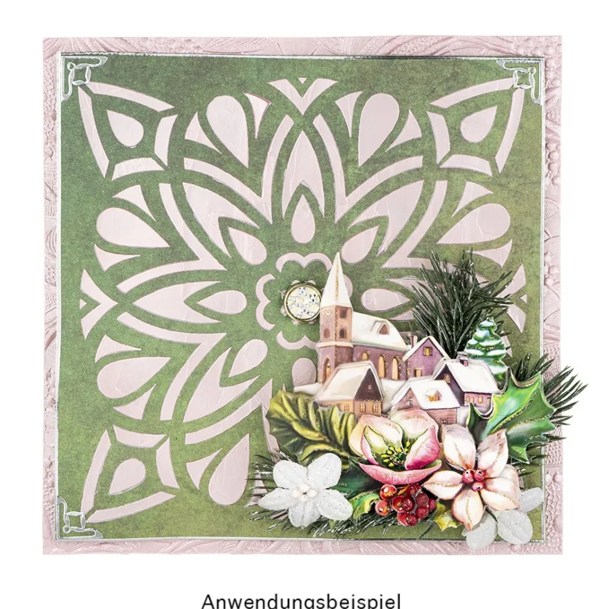 Naturpapiere, Florales Design 2, DIN A4, 12 versch. Farben, handgemacht, veredelt, geprägt, 24 Bogen