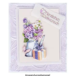 Naturpapiere, Florales Design 2, DIN A4, 12 versch. Farben, handgemacht, veredelt, geprägt, 24 Bogen