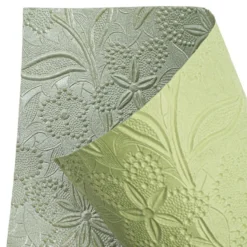Naturpapiere, Florales Design 2, DIN A4, 12 versch. Farben, handgemacht, veredelt, geprägt, 24 Bogen