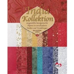 Naturpapiere, India Kollektion, DIN A4, Block mit 20 Blatt, Sortierung 1