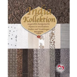Naturpapiere, India Kollektion, DIN A4, Block mit 20 Blatt, Sortierung 2