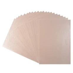 Naturpapiere, metallic, DIN A4, altrosa, handgemacht, ideal zum Prägen geeignet, 24 Bogen