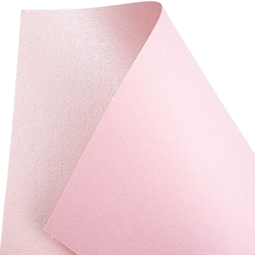 Naturpapiere, metallic, DIN A4, pastellrosa, handgemacht, ideal zum Prägen geeignet, 24 Bogen