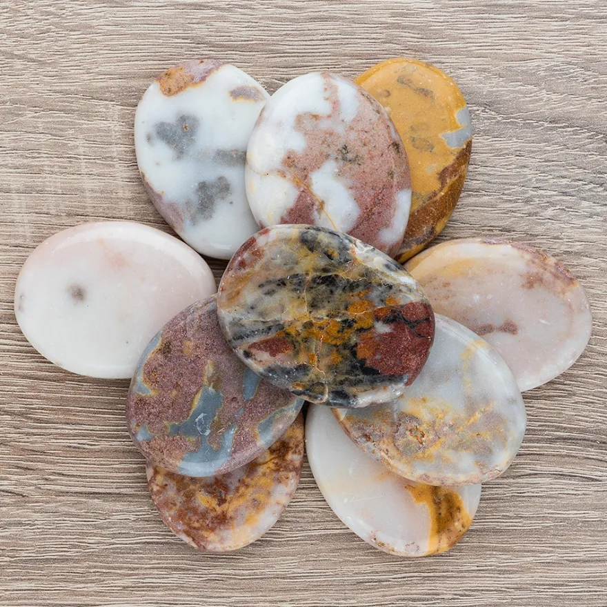 Natursteine aus Marmor, poliert, 5 x 4 cm, 10er Set