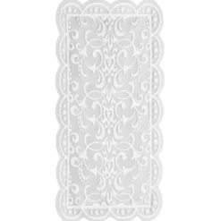 Noblesse Zierdeckchen Rechteck, Transparentpapier, 13,5cm x 8,5cm, weiß, 20 Stück
