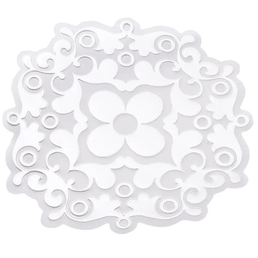 Noblesse Zierdeckchen 4, Transparentpapier, Ø 13cm, weiß, 20 Stück