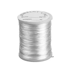 Nylonband, elastisch, transparent, 0,8mm x 20m