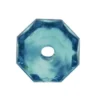 Oktagon-Perlen, transparent, 8,5mm, petrol, 50 Stück