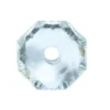 Oktagon-Perlen, transparent, 8,5mm, klar, 50 Stück
