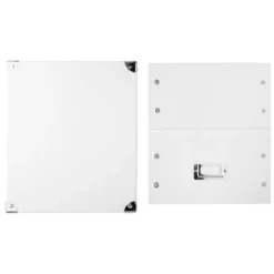 Ordnungsbox, faltbar, mit Deckel, 31cm x 26cm x 14cm, weiß