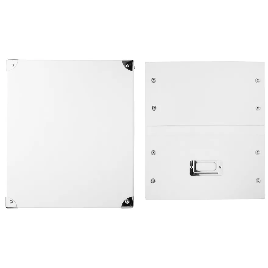 Ordnungsbox, faltbar, mit Deckel, 31cm x 26cm x 14cm, weiß