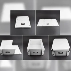 Ordnungsbox, faltbar, mit Deckel, 31cm x 26cm x 14cm, weiß