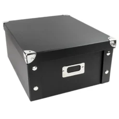 Ordnungsbox, faltbar, mit Deckel, 31cm x 26cm x 14cm, schwarz