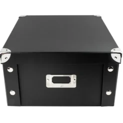 Ordnungsbox, faltbar, mit Deckel, 31cm x 26cm x 14cm, schwarz