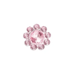 Ornament-Glitzersteine, Ø 9 mm, 50 Stück, rosa
