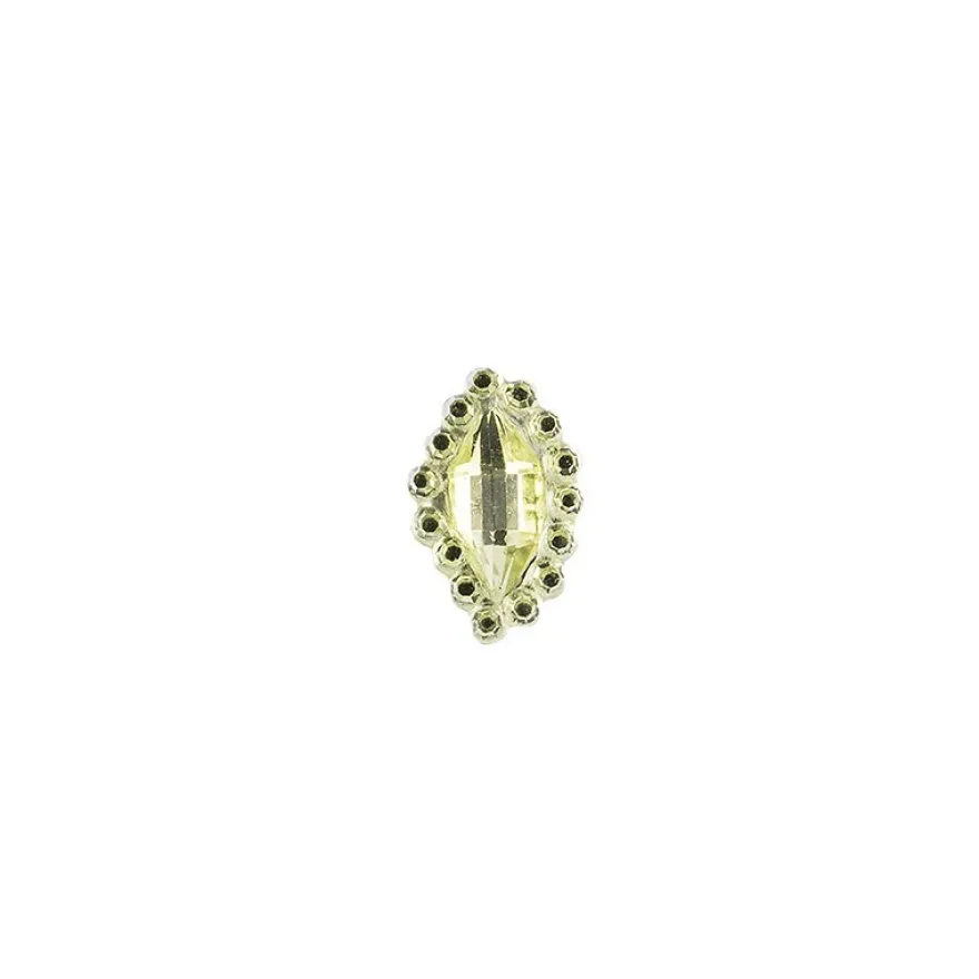 Ornament-Glitzersteine, 50 Stück, Design 7, lindgrün