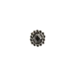 Ornament-Glitzersteine, 50 Stück, Design 9, anthrazit