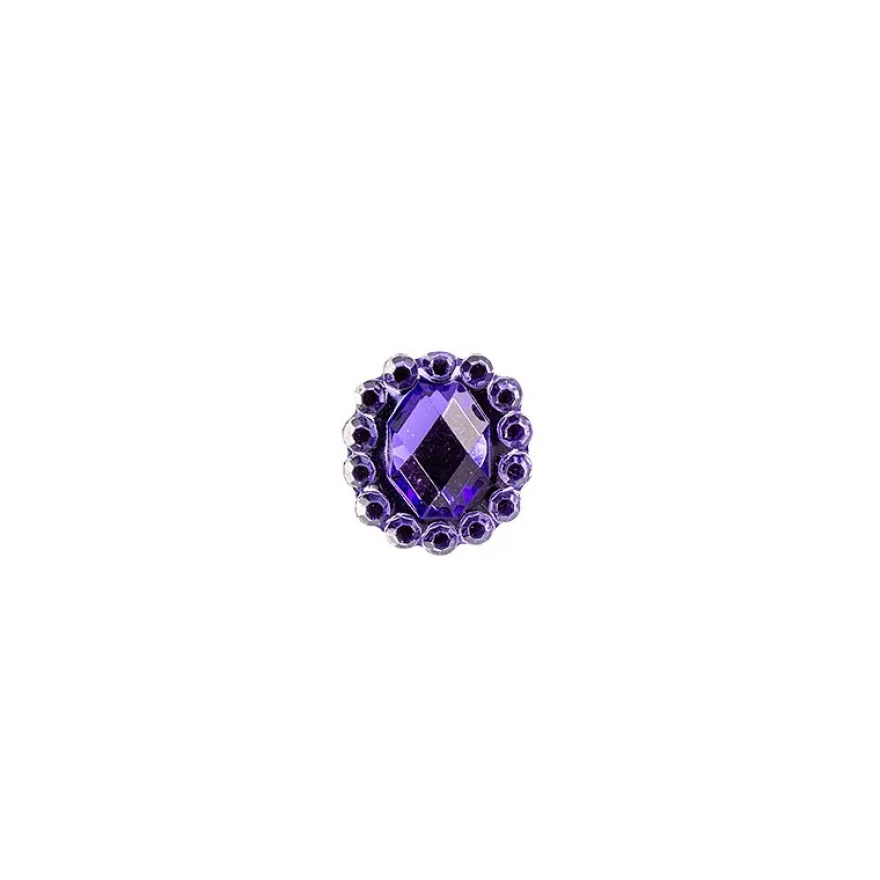 Ornament-Glitzersteine, 50 Stück, Design 9, lila