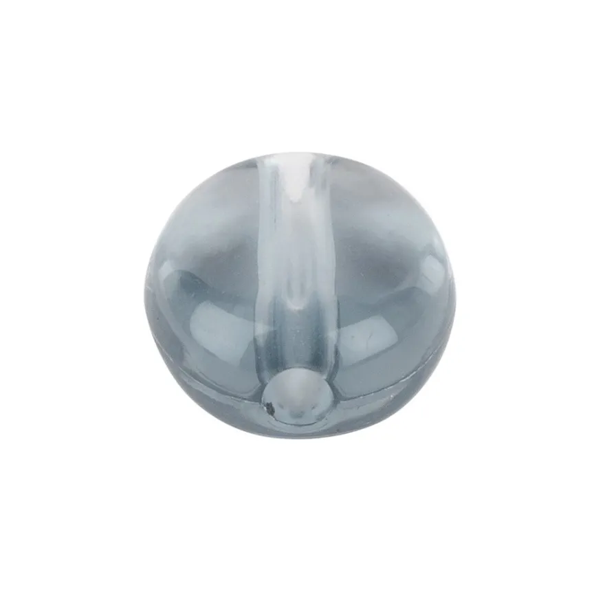 Oval-Perlen, transparent, 8mm, anthrazit, 100 Stück