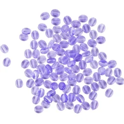 Oval-Perlen, transparent, 8mm, violett, 100 Stück