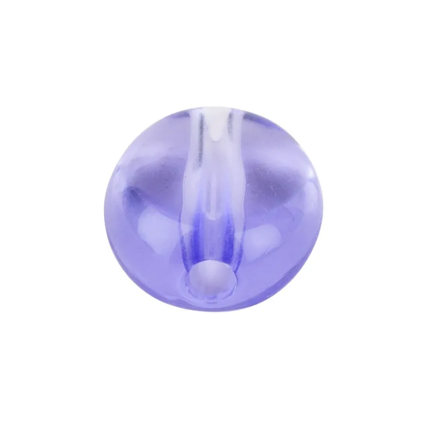 Oval-Perlen, transparent, 8mm, violett, 100 Stück