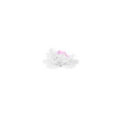 Paillettenblumen, Ø2cm, 10 Stück, weiß-irisierend