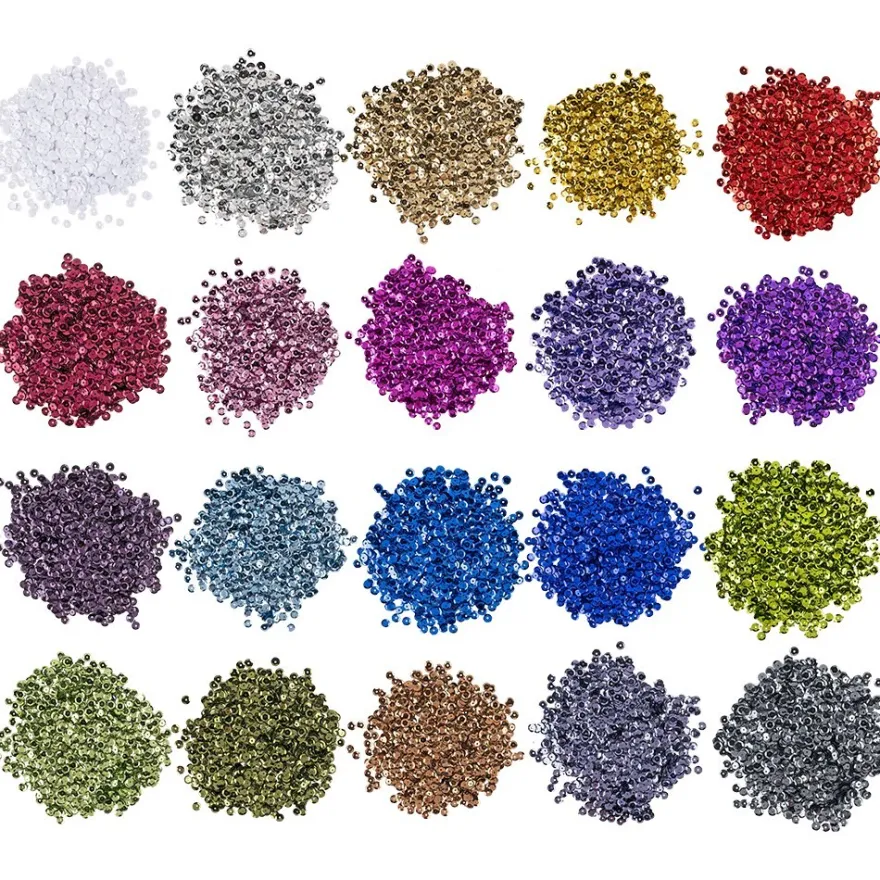 Pailletten-Set, metallic, 20 Beutel à 15g, Ø 5mm