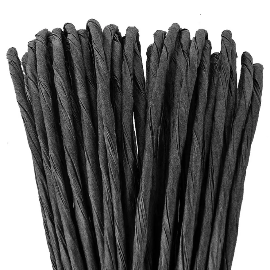 Papierdraht, 10m lang, Ø 3mm, schwarz