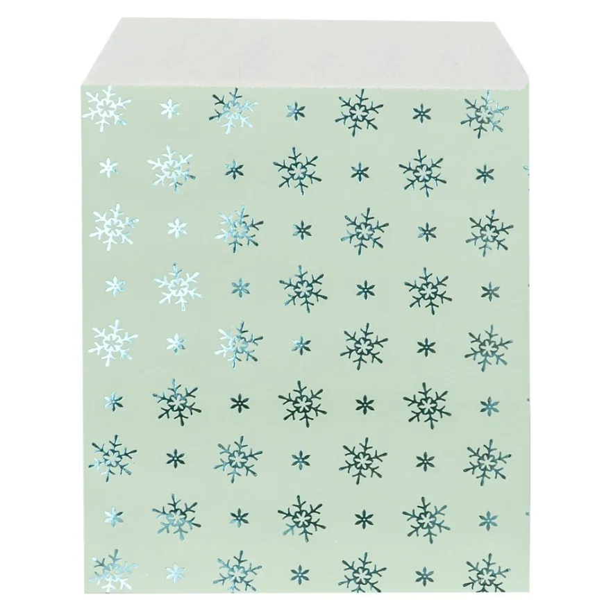 Papier-Flachbeutel, 13cm x 18cm, 5 Farben mit Foliendruck, 50 Stück