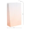 Papiertaschen, Farbverlauf, 20cm x 12cm x 6cm, mit Wellenrand, 3 Farbvarianten, 6 Stück
