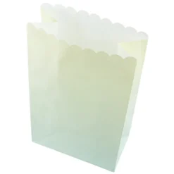 Papiertaschen, Farbverlauf, 20cm x 12cm x 6cm, mit Wellenrand, 3 Farbvarianten, 6 Stück
