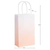 Papiertaschen, Farbverlauf, mit Henkel, 20cm x 12cm x 6cm, mit Wellenrand, 3 Farbvarianten, 6 Stück