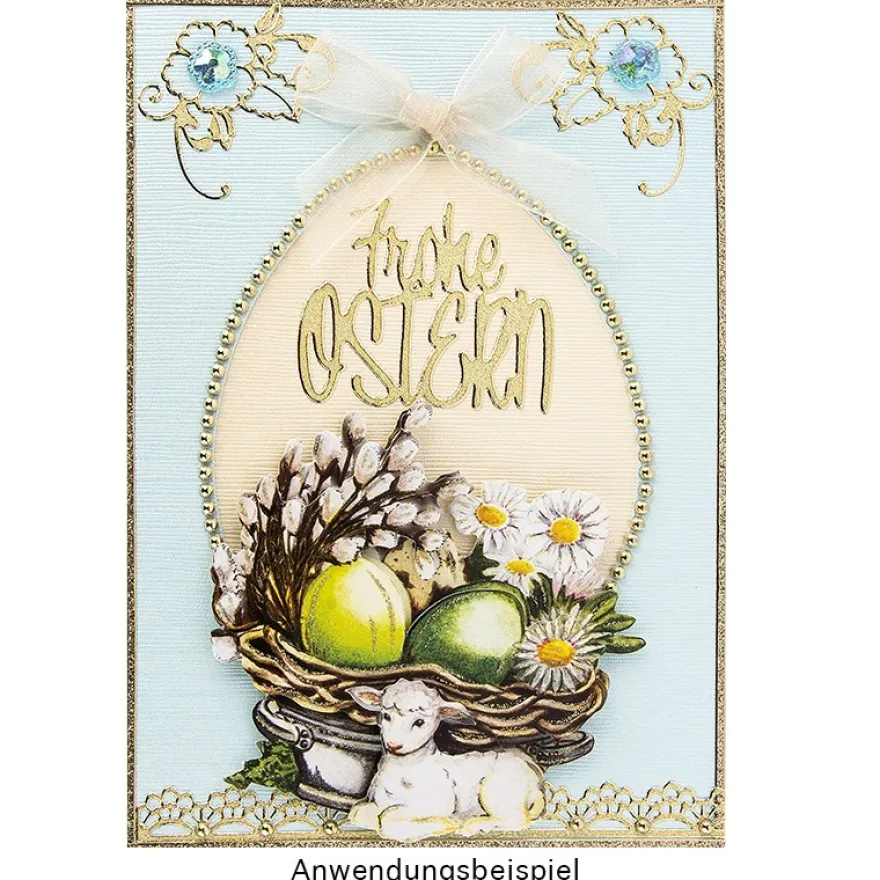 Passepartout-Grußkarten Ei, B6, Pastelltöne, inkl. Umschläge, 10 Stück