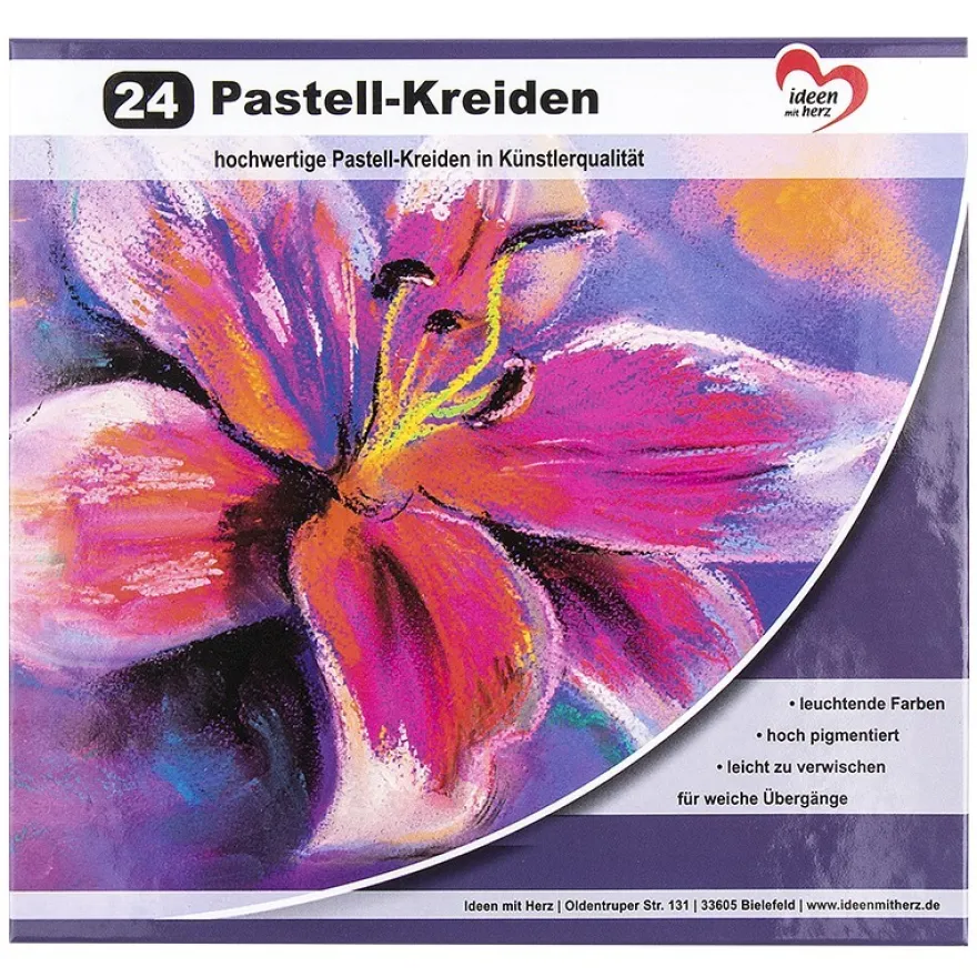 Pastell-Kreide, 24 hochwertige Kreiden