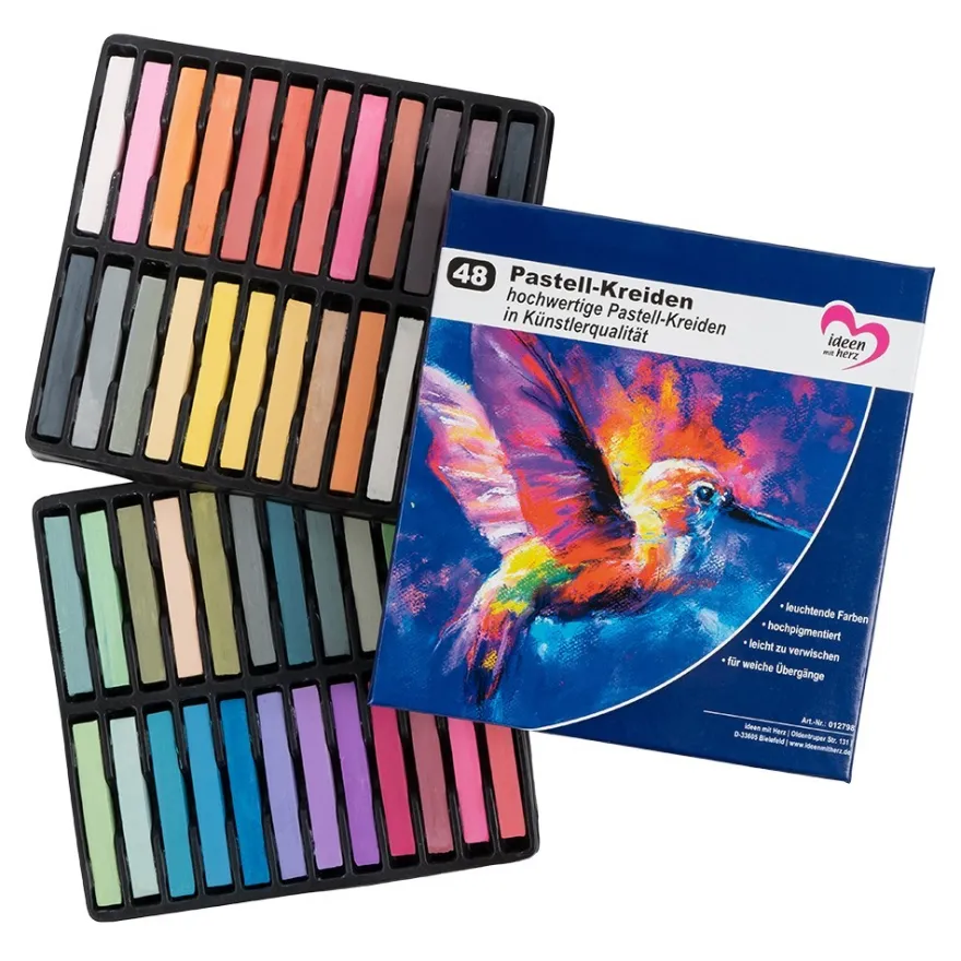 Pastell-Kreide, 48 hochwertige Kreiden, verschiedene Farben