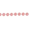 Perlen-Band, 10m lang, Perlen: Ø 3mm, transparent, rosa