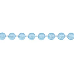 Perlen-Band, 10m lang, Perlen: Ø 3mm, transparent, hellblau