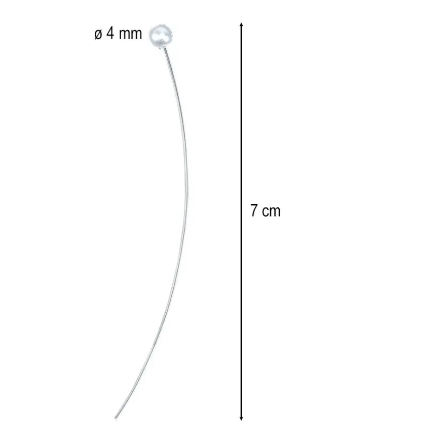 Perlen-Blütenstempel, 7cm lang, Perlen mit Ø 4mm, 50 Stück