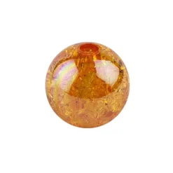 Perlen, Crackle, Ø 8mm, orange-irisierend, 100 Stk.