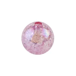 Perlen, Crackle, Ø 6mm, rosa-irisierend, 150 Stk.