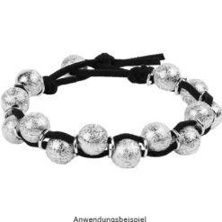Perlen, Diamantiert, Ø1cm, silber, 46 Stück