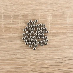Perlen, Edelstahl, 5mm, silber, 50 Stück